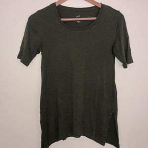 Green tunic top from J. Jill - Size XS Petite - 100% PIMA COTTON
